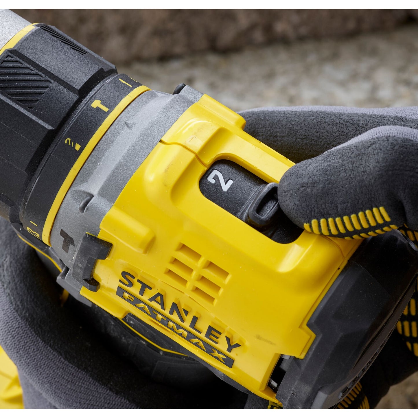 STANLEY FATMAX SFMCD721M2K-QW V20 Cordless Brushless Hammer Drill with 2 x 4.0Ah Battery and Kit Box