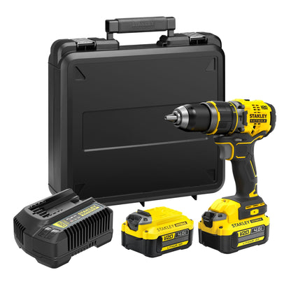 STANLEY FATMAX SFMCD721M2K-QW V20 Cordless Brushless Hammer Drill with 2 x 4.0Ah Battery and Kit Box