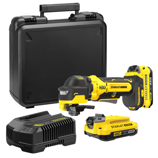 STANLEY FATMAX SFMCE510D2K-QW Utensile multifunzione Brushless V20, 2 batterie 18V 2.0Ah