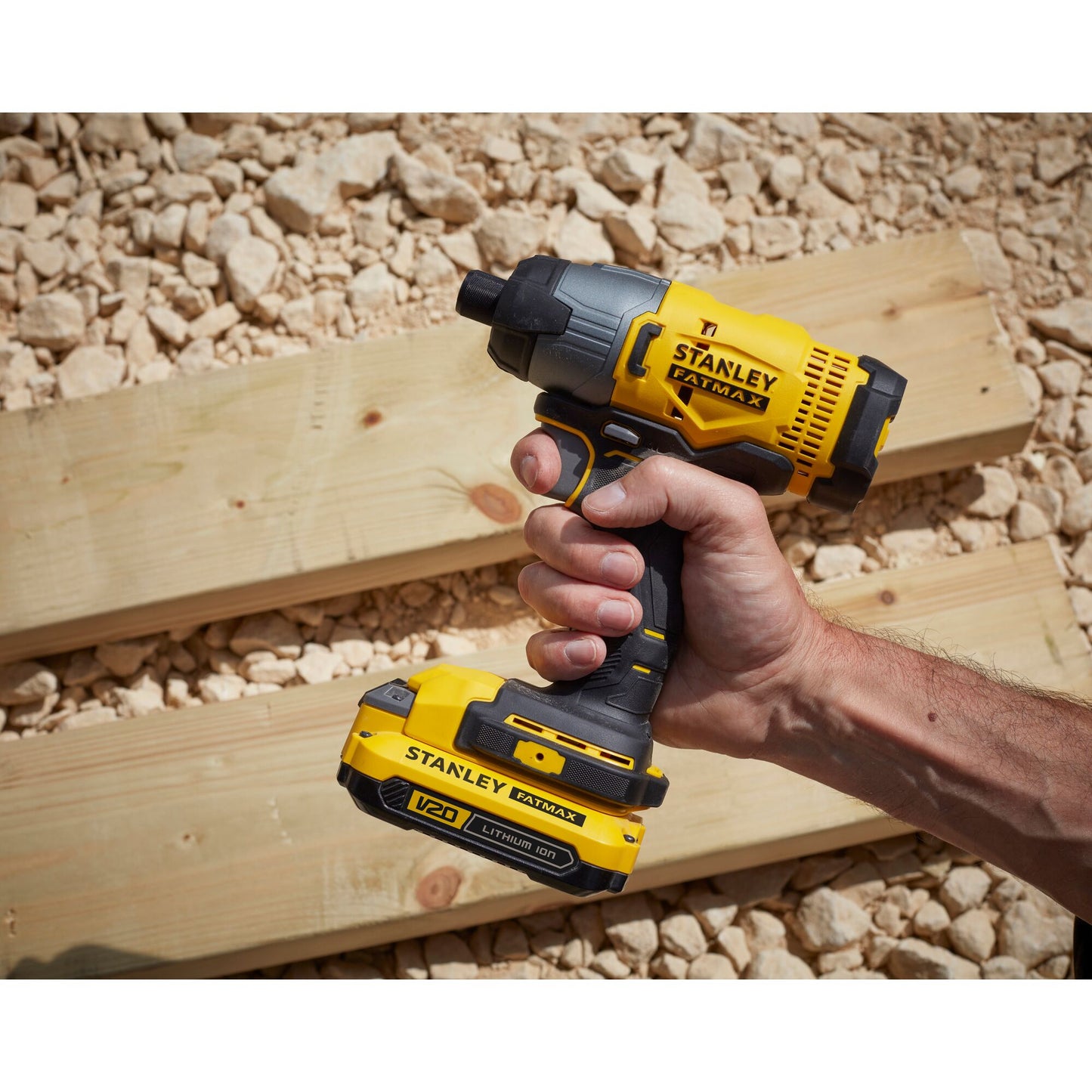 STANLEY FATMAX SFMCF800C2K-QW V20 Cordless Impact Driver with 2 x 1.5Ah Lithium Ion Battery and Kit Box