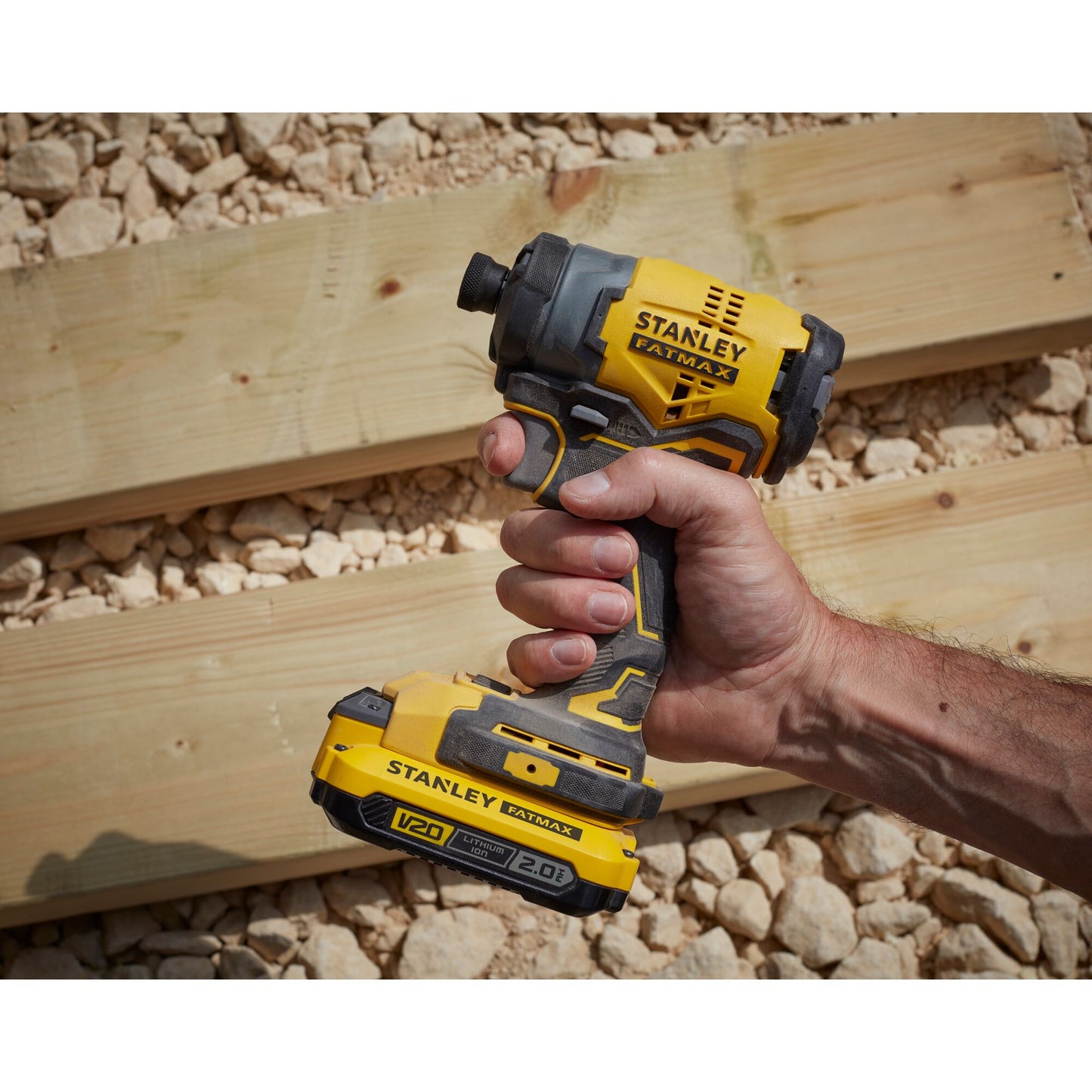 STANLEY FATMAX SFMCF810D2K-QW V20 Cordless Impact Driver with 2 x 2.0Ah Lithium Ion Battery and Kit Bo