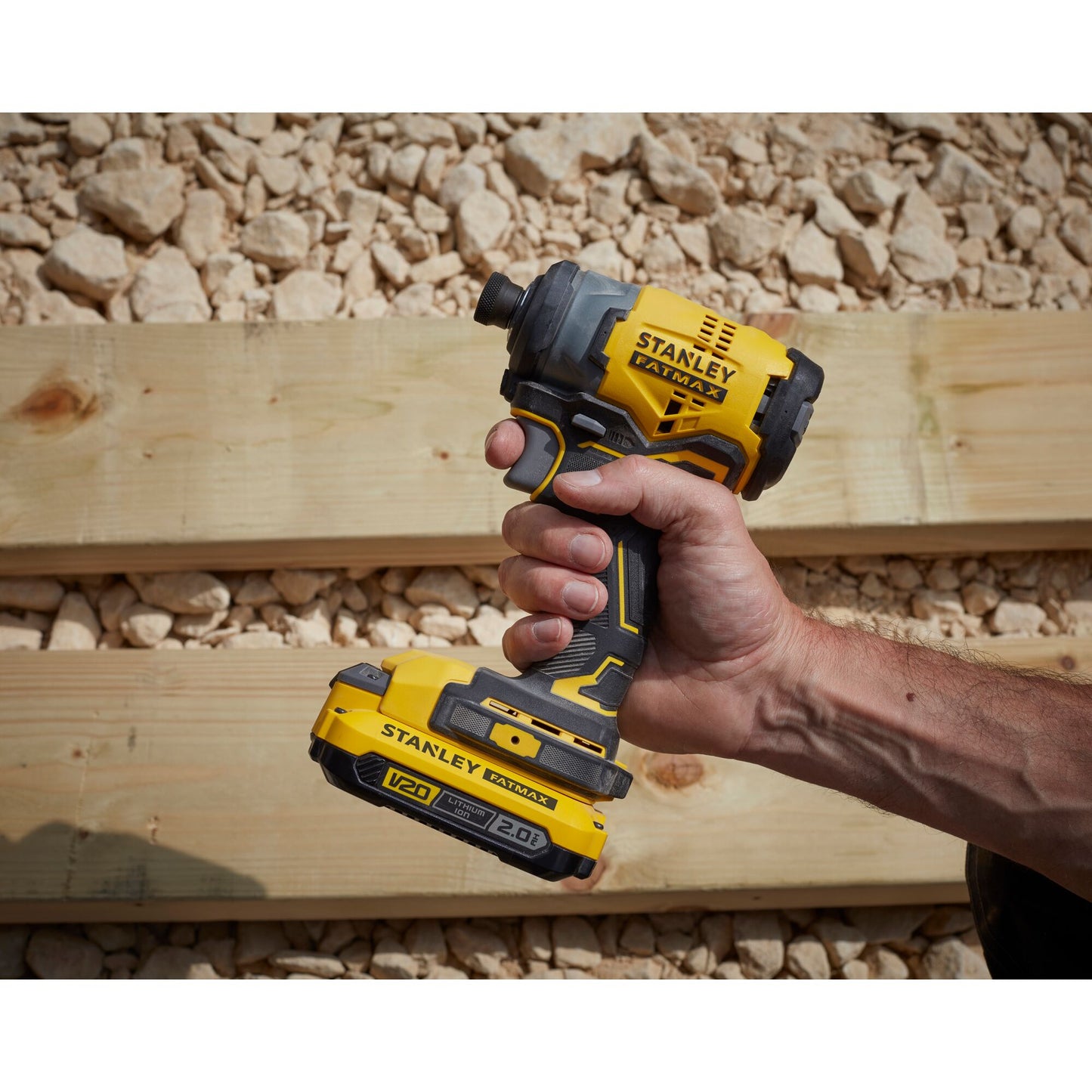 STANLEY FATMAX SFMCF820D2K-QW V20 Cordless Brushless Impact Driver with 2 x 2.0Ah Lithium Ion Battery and Kit Box
