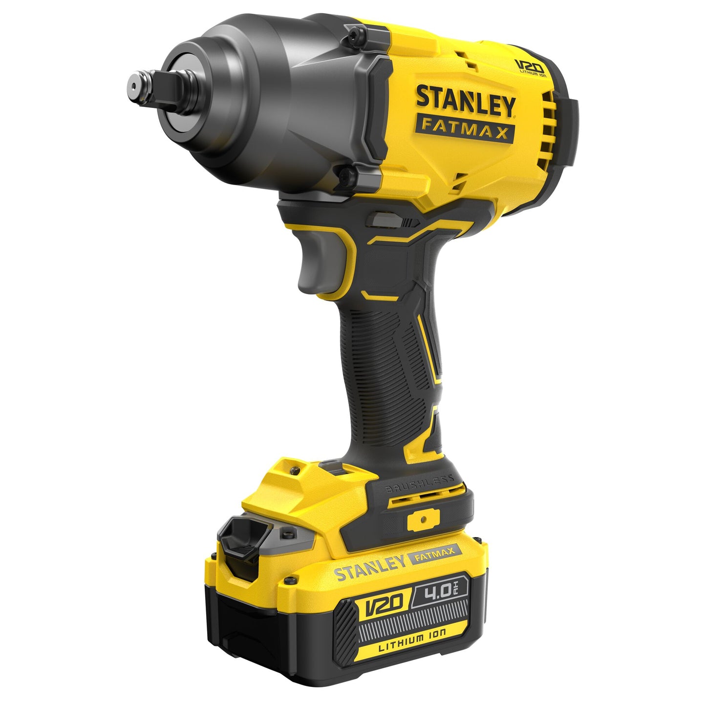 STANLEY FATMAX SFMCF940M1-QW V20 Cordless Brushless Impact Driver with 1 x 4.0Ah Lithium Ion Battery and Soft Bag