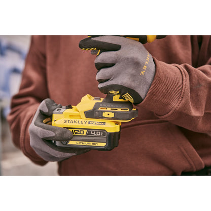 STANLEY FATMAX SFMCF940M1-QW V20 Cordless Brushless Impact Driver with 1 x 4.0Ah Lithium Ion Battery and Soft Bag