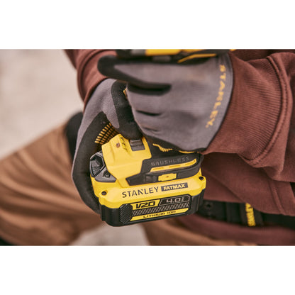 STANLEY FATMAX SFMCF940M1-QW V20 Cordless Brushless Impact Driver with 1 x 4.0Ah Lithium Ion Battery and Soft Bag