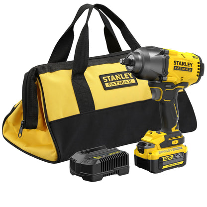STANLEY FATMAX SFMCF940M1-QW V20 Cordless Brushless Impact Driver with 1 x 4.0Ah Lithium Ion Battery and Soft Bag