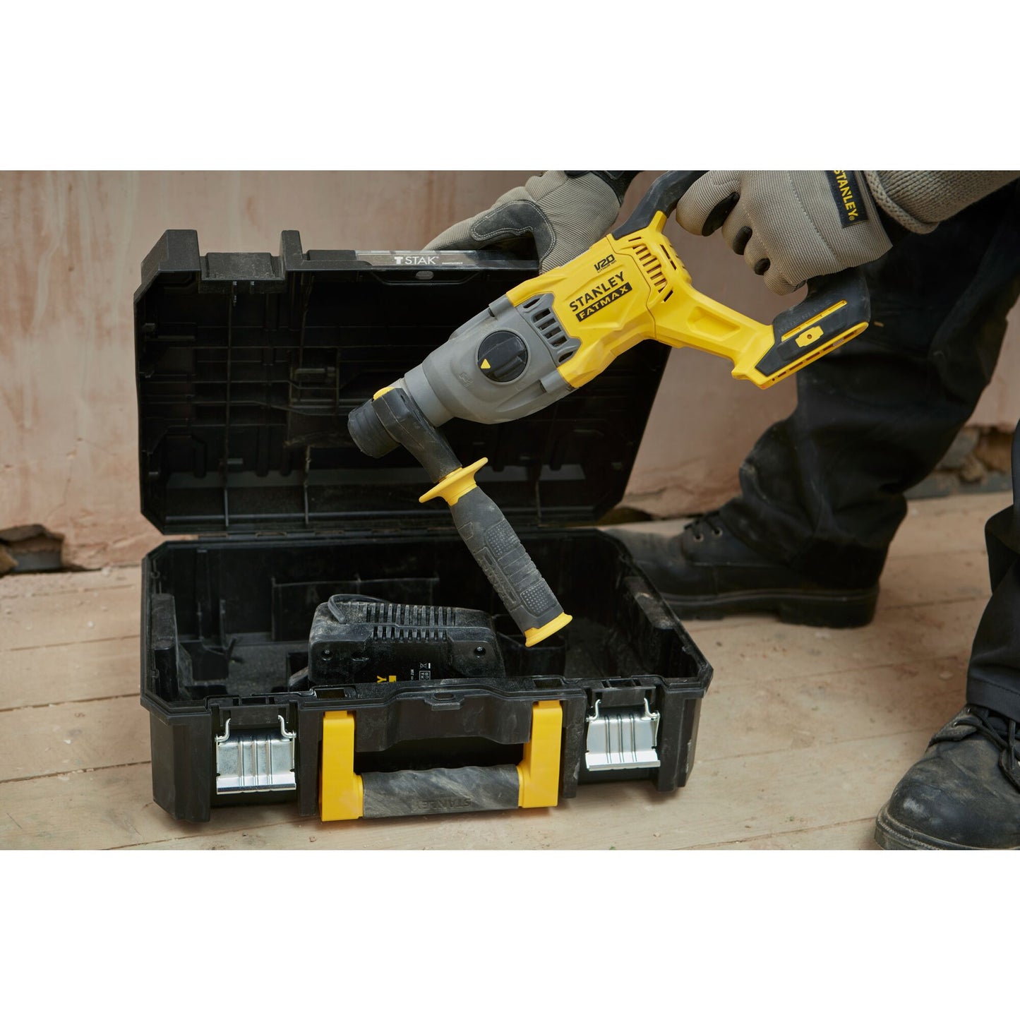 STANLEY FATMAX SFMCH900M22-QW Tassellatore SDS PLUS brushless V20, 2 batterie 18V 4.0Ah