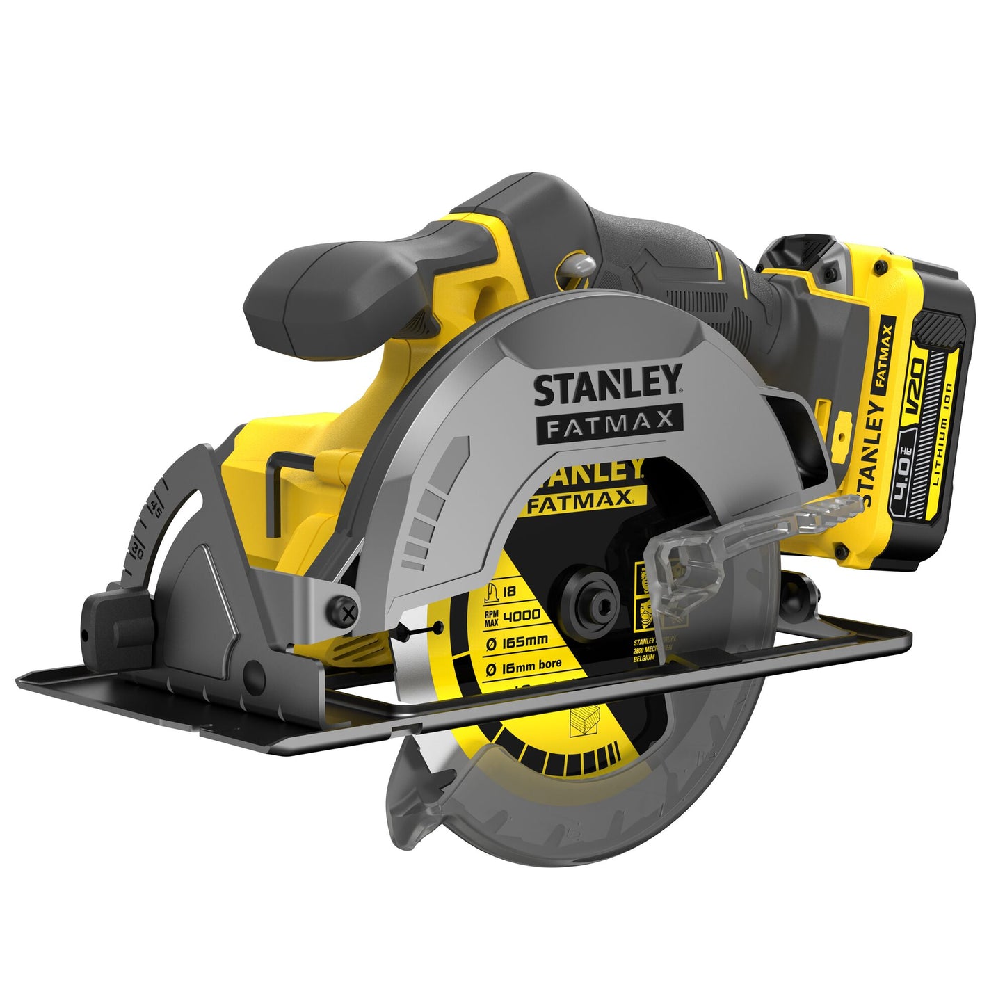 STANLEY FATMAX SFMCS500M2K-QW Scie circulaire V20, 2 batteries 18V 4.0Ah