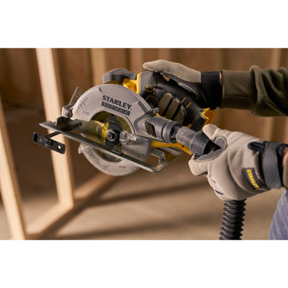 STANLEY FATMAX SFMCS500M2K-QW Scie circulaire V20, 2 batteries 18V 4.0Ah