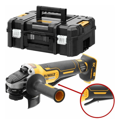 DEWALT DCG406NT-XJ Smerigliatrice angolare Brushless 18V 125mm con interruttore a paletta, senza batteria ne caricabatteria