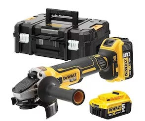 DEWALT DCG405P2-QW Smerigliatrice angolare con 2 batterie 18V 5.0Ah 125mm. motore brushless